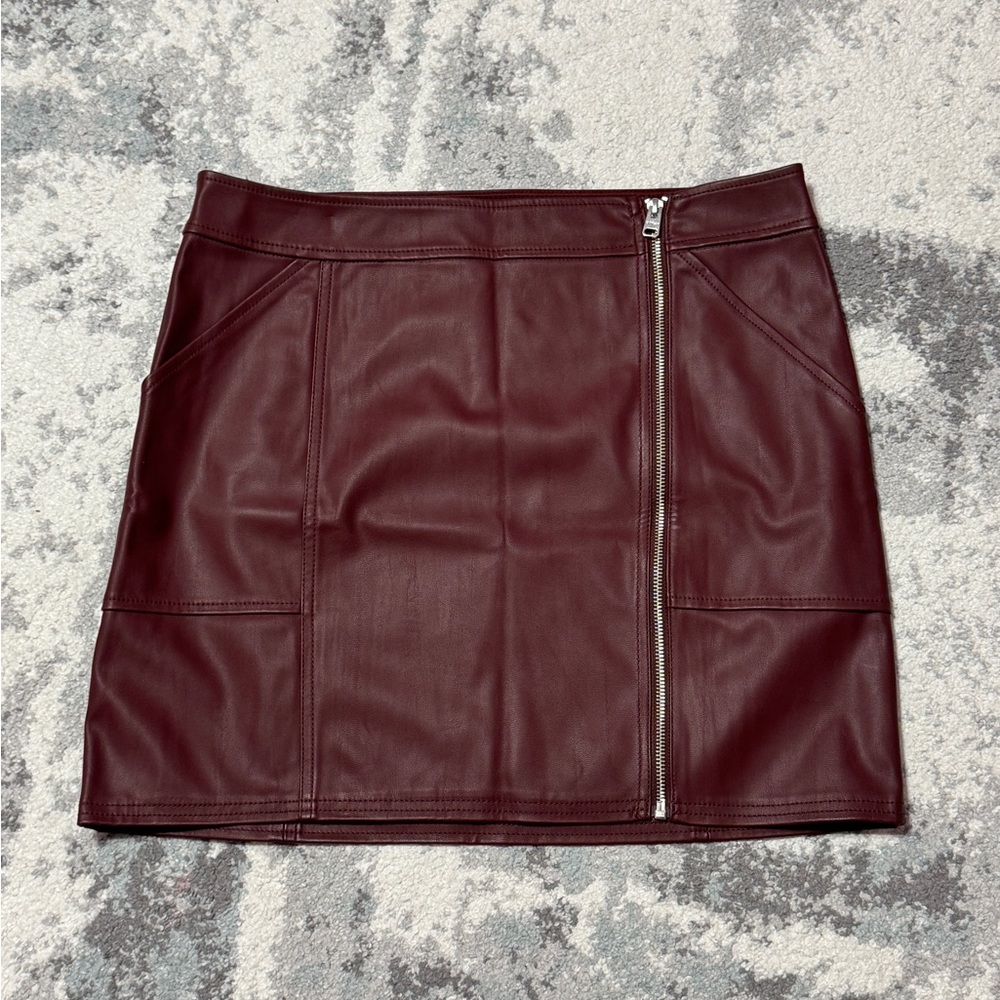 Express Burgundy Pencil Skirt
